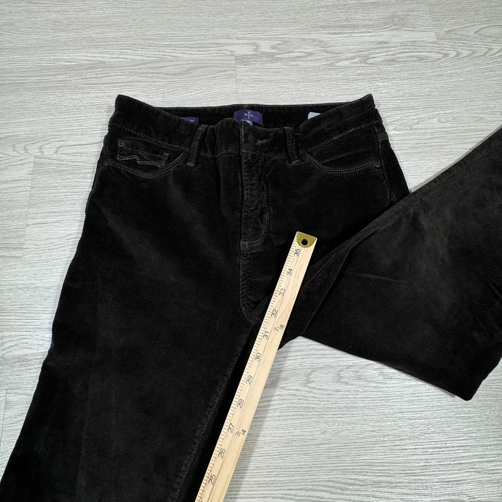 NYDJ Women's Corduroy Pants Marilyn Straight‎ Brown Size 10 Lift Tuck Stretch